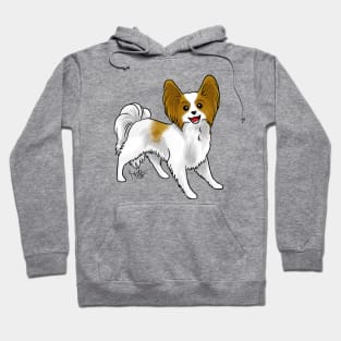 Dog - Papillon - Brown and White Hoodie